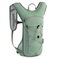 Plecak rowerowy z odblaskami i miejscem na bukłak Spokey Fuji. Zielone plecaki Spokey, bez wzorów. W wyprzedaży za 59.99 zł.