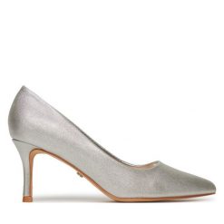 Szpilki DeeZee. Szare szpilki damskie DeeZee, bez wzorów, bez obcasa, na szpilce, bez zapięcia. Za 139.99 zł.