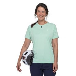 Koszulka rowerowa damska Schöffel Circ Wetluga. Zielone koszulki damskie Schöffel, bez wzorów, bez kołnierzyka, bez ramiączek. Za 269.99 zł.