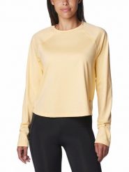 Columbia Koszulka sportowa "Sloan Ridge™" w kolorze żółtym rozmiar: XL. Żółte koszulki sportowe damskie Columbia, xl, bez wzorów, z materiału, bez ramiączek, outdoorowe. Za 65.85 zł.