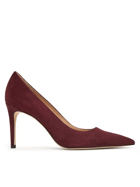 Stuart Weitzman Szpilki Stuart Power 85 SJ948 PY0 Bordowy. Czerwone szpilki damskie Stuart Weitzman, bez wzorów, ze skóry, bez obcasa, na szpilce, bez zapięcia. Za 1,099.00 zł.