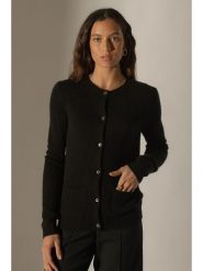 Perfect Cashmere Kaszmirowy kardigan "Amy" w kolorze czarnym rozmiar: L. Czarne kardigany damskie Perfect Cashmere, l, bez wzorów, z kaszmiru. Za 347.99 zł.