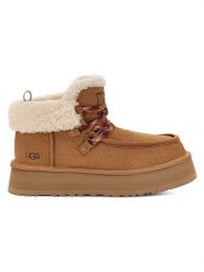 UGG Skórzane botki "Funkarra Cabin" w kolorze jasnobrązowym rozmiar: 40. Brązowe botki damskie Ugg, z wełny, bez obcasa, bez zapięcia. Za 505.13 zł.