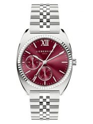 Liebeskind Chronograf w kolorze srebrno-bordowym rozmiar: onesize. Szare, analogowe zegarki damskie Liebeskind, ze stali. Za 482.03 zł.