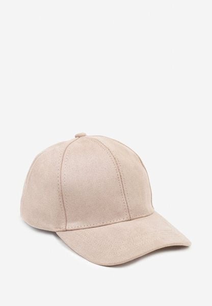 Beżowa Casualowa Czapka z Daszkiem Tuslena. Brązowe czapki z daszkiem damskie Renee, na wiosnę, bez wzorów, z jeansu. Za 39.99 zł.