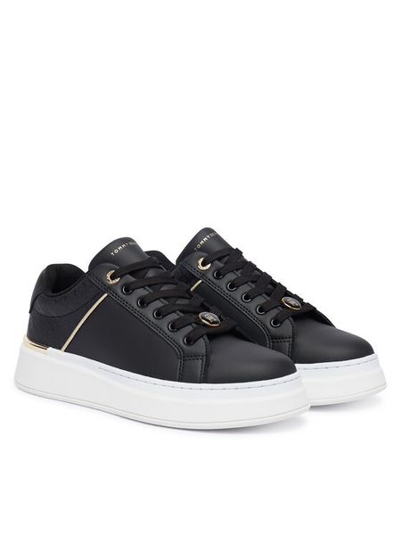 Tommy Hilfiger Sneakersy T3A9-35093-1955999 Czarny. Czarne buty sportowe dziewczęce Tommy Hilfiger, ze skóry, bez zapięcia. Za 381.99 zł.