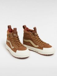 Vans Skórzane sneakersy "Sk8-Hi" w kolorze jasnobrązowym rozmiar: 36. Brązowe obuwie sportowe damskie Vans, z materiału, za kostkę, bez zapięcia. Za 250.94 zł.
