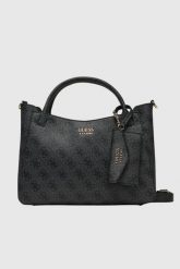 GUESS Czarna torebka damska Brenton. Czarne torebki klasyczne damskie Guess, ze skóry ekologicznej, duże, bez dodatków. W wyprzedaży za 350.99 zł.
