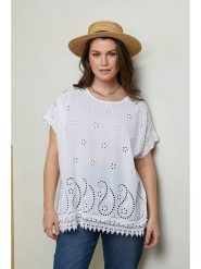 Curvy Lady Koszulka w kolorze białym rozmiar: 40/42. Białe bluzki damskie Curvy Lady, bez wzorów, z koronki, bez kołnierzyka, bez ramiączek. Za 74.63 zł.