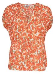 MOSS COPENHAGEN Bluzka "Pietra" w kolorze pomarańczowym rozmiar: L/XL. Pomarańczowe bluzki damskie Moss Copenhagen, l, bez wzorów, bez kołnierzyka, bez ramiączek. Za 118.56 zł.