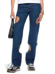 Damskie jeansy Meteor Denim W26, niebieskie, niski stan. Białe jeansy damskie OFF-WHITE, z obniżonym stanem. Za 971.99 zł.