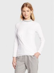 Fabiana Filippi Bluzka JED222B708 Biały Regular Fit. Białe bluzki damskie Fabiana Filippi, bez wzorów, z bawełny, bez kołnierzyka, bez ramiączek. W wyprzedaży za 809.99 zł.