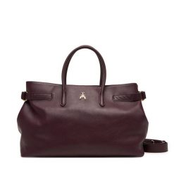 Torebka Patrizia Pepe. Fioletowe shopper bag Patrizia Pepe, bez wzorów, bez dodatków. Za 1,999.00 zł.