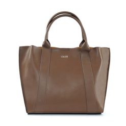 Shopperka skórzana FL30 Serena brązowa. Brązowe shopper bag Solier, bez wzorów, ze skóry, bez dodatków. Za 299.00 zł.