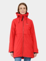 Didriksons Parka "Helle" w kolorze czerwonym rozmiar: 38. Czerwone parki damskie Didriksons, bez kaptura. Za 484.31 zł.