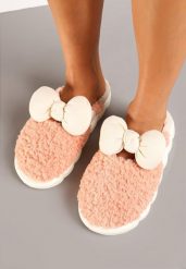 Pomarańczowe Kapcie na Płaskiej Podeszwie z Kokardką Linnevra. Brązowe kapcie damskie Born2be, z satyny. Za 39.99 zł.