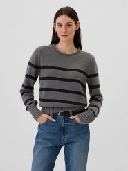 GAP Sweter w kolorze antracytowym rozmiar: XXS. Czarne swetry klasyczne damskie GAP, xxs, z bawełny, bez kołnierzyka. Za 79.03 zł.