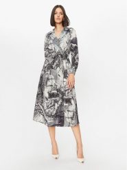 Imperial Sukienka codzienna A9990005Q Szary Regular Fit. Szare sukienki damskie Imperial, bez wzorów, z syntetyku, bez ramiączek. Za 309.99 zł.