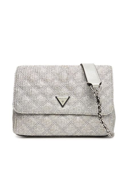 Guess Torebka Giully II HWQM96 73200 Srebrny. Szare torebki klasyczne damskie Guess, ze skóry, bez dodatków. Za 309.99 zł.