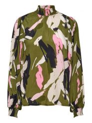 Kaffe Bluzka "Rosa" w kolorze khaki rozmiar: 42. Brązowe bluzki damskie Kaffe, s, bez wzorów, z wiskozy, klasyczne, bez kołnierzyka, bez ramiączek. Za 65.23 zł.