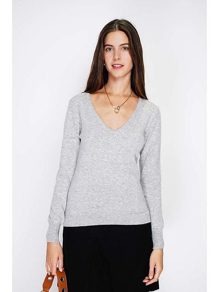 William de Faye Sweter w kolorze jasnoszarym rozmiar: 42. Szare swetry klasyczne damskie William de Faye, z kaszmiru, bez kołnierzyka. Za 130.99 zł.