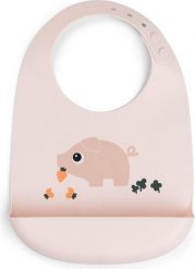 Śliniak z kieszonką Tiny Farm Pigee różowy. Czerwone śliniaki Done by deer, bez wzorów. Za 49.00 zł.