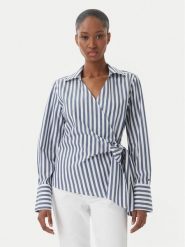 Tommy Hilfiger Koszula WW0WW49650 Niebieski Slim Fit. Niebieskie koszule damskie Tommy Hilfiger, bez wzorów, z bawełny, bez kołnierzyka, bez ramiączek. Za 529.99 zł.