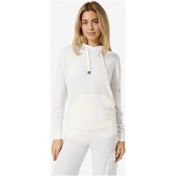 Bluza z kapturem damska SUPER.NATURAL W Air Hoodie. Białe bluzy damskie super.natural, l, w ażurowe wzory, z elastanu, z kapturem. Za 559.99 zł.