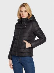 Tommy Jeans Kurtka przejściowa Basic DW0DW13741 Czarny Regular Fit. Czarne kurtki damskie Tommy Jeans, xxs, bez wzorów, z jeansu, bez kaptura. Za 1,439.00 zł.