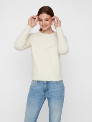 Vero Moda Sweter w kolorze kremowym rozmiar: XXL. Brązowe swetry klasyczne damskie Vero Moda, xxl, bez kołnierzyka. Za 74.63 zł.