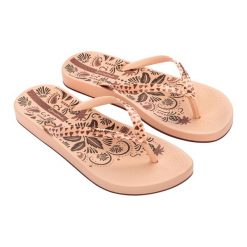 Japonki damskie Ipanema Anat Nature VIII. Brązowe klapki damskie Ipanema, bez wzorów, bez obcasa, bez zapięcia. Za 78.45 zł.