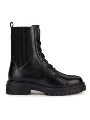 Geox Botki "Iridea" w kolorze czarnym rozmiar: 39. Czarne botki damskie Geox, z materiału, bez obcasa, bez zapięcia. Za 361.13 zł.