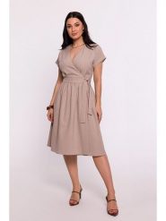 Be Wear Sukienka w kolorze beżowym rozmiar: L. Brązowe sukienki damskie Be Wear, bez wzorów, bez ramiączek. Za 162.87 zł.