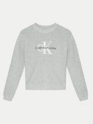 Calvin Klein Jeans Sweter IG0IG02647 Szary Regular Fit. Szare swetry dziewczęce Calvin Klein Jeans, bez wzorów, z bawełny, bez kołnierzyka, bez ramiączek. Za 249.99 zł.