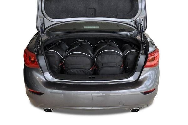 Torby Do Bagażnika Infiniti Q50 Hev 2013-2017 4Szt Kjust. Czarne torby podróżne KJUST, bez wzorów, z kauczuku. Za 1,155.00 zł.