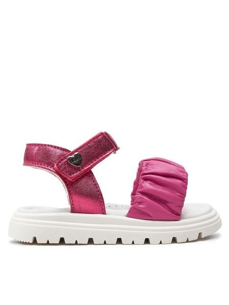 Liu Jo Sandały Terry 02 4A4017 PX062 Różowy. Czerwone sandały dziewczęce Liu Jo, ze skóry, bez obcasa, bez zapięcia. Za 419.99 zł.