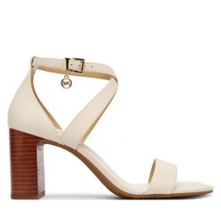 Sandały MICHAEL Michael Kors. Kozaki damskie MICHAEL Michael Kors, bez wzorów, bez obcasa, na słupku, bez zapięcia. Za 699.99 zł.