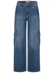 Sublevel Dżinsy - Comfort fit - w kolorze niebieskim rozmiar: L. Niebieskie jeansy damskie Sublevel, z podwyższonym stanem. Za 131.74 zł.