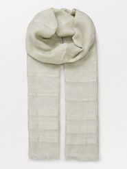 Becksöndergaard Szal "Milena" w kolorze szarym z dodatkiem wełny - 185 x 85 cm rozmiar: onesize. Szare szaliki damskie Becksöndergaard, bez wzorów, z bawełny. Za 170.07 zł.