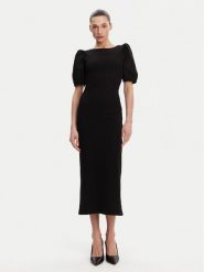 French Connection Sukienka codzienna 71YDL Czarny Slim Fit. Czarne sukienki damskie French Connection, bez wzorów, z bawełny, bez ramiączek. Za 289.99 zł.