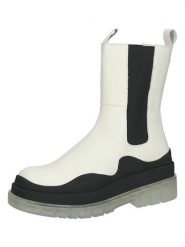 Steve Madden Skórzane sztyblety w kolorze biało-czarnym rozmiar: 40. Białe botki damskie Steve Madden. Za 223.46 zł.