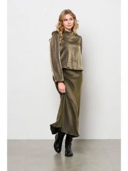 &Co Woman Bluzka "Elin" w kolorze złotym rozmiar: L. Żółte bluzki damskie &Co Woman, l, bez wzorów, bez kołnierzyka, bez ramiączek. Za 87.81 zł.