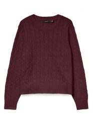 Vero Moda Sweter w kolorze ciemnofioletowym rozmiar: XS. Różowe swetry klasyczne damskie Vero Moda, s, z materiału, bez kołnierzyka. Za 86.99 zł.