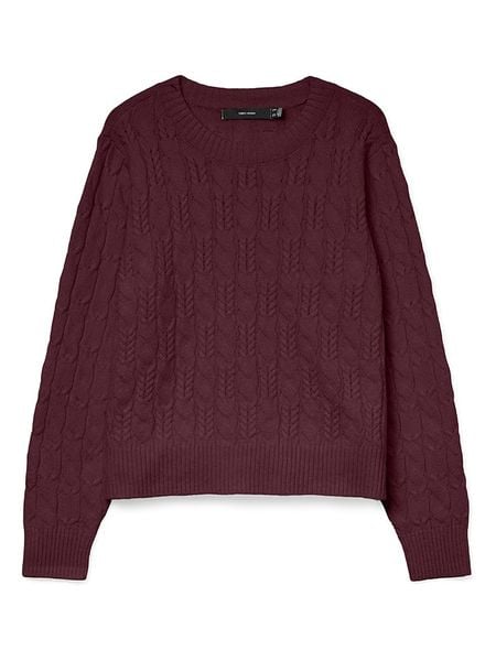 Vero Moda Sweter w kolorze ciemnofioletowym rozmiar: XS. Różowe swetry klasyczne damskie Vero Moda, s, z materiału, bez kołnierzyka. Za 61.02 zł.
