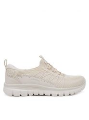 Skechers Sneakersy Graceful - Picture Perfect 100702/OFWT Biały. Białe obuwie sportowe damskie Skechers, z materiału, bez zapięcia. Za 299.99 zł.