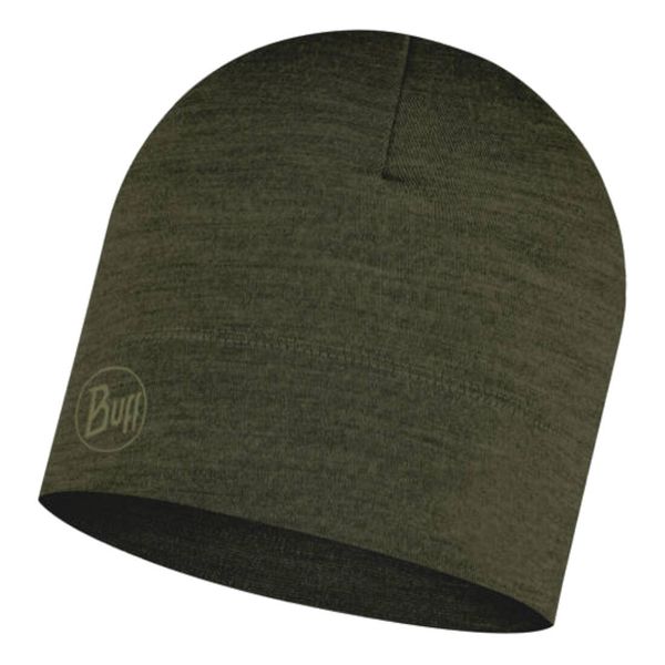 Czapka wełniana Buff Lightweight Merino Wool. Zielone czapki damskie Buff, bez wzorów, z wełny. Za 129.90 zł.