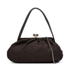 Torebka Weekend Max Mara. Brązowe torebki wieczorowe damskie Weekend Max Mara, bez wzorów, bez dodatków. Za 1,739.00 zł.