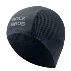 Czapka pod kask, do biegania, na rower, sportowa termoaktywna ROCKBROS. Czarne czapki damskie ROCKBROS, bez wzorów, z dzianiny. Za 41.99 zł.