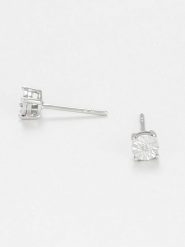 DIAMANTA Złote kolczyki-wkrętki "Puce Grande Illusion" z diamentami rozmiar: onesize. Szare kolczyki damskie DIAMANTA, z diamentem, złote. Za 861.99 zł.