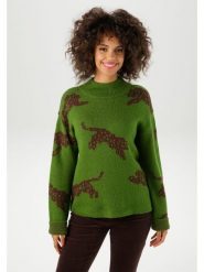 Aniston Sweter w kolorze zielonym rozmiar: 46. Zielone swetry klasyczne damskie Aniston, bez kołnierzyka. Za 76.45 zł.